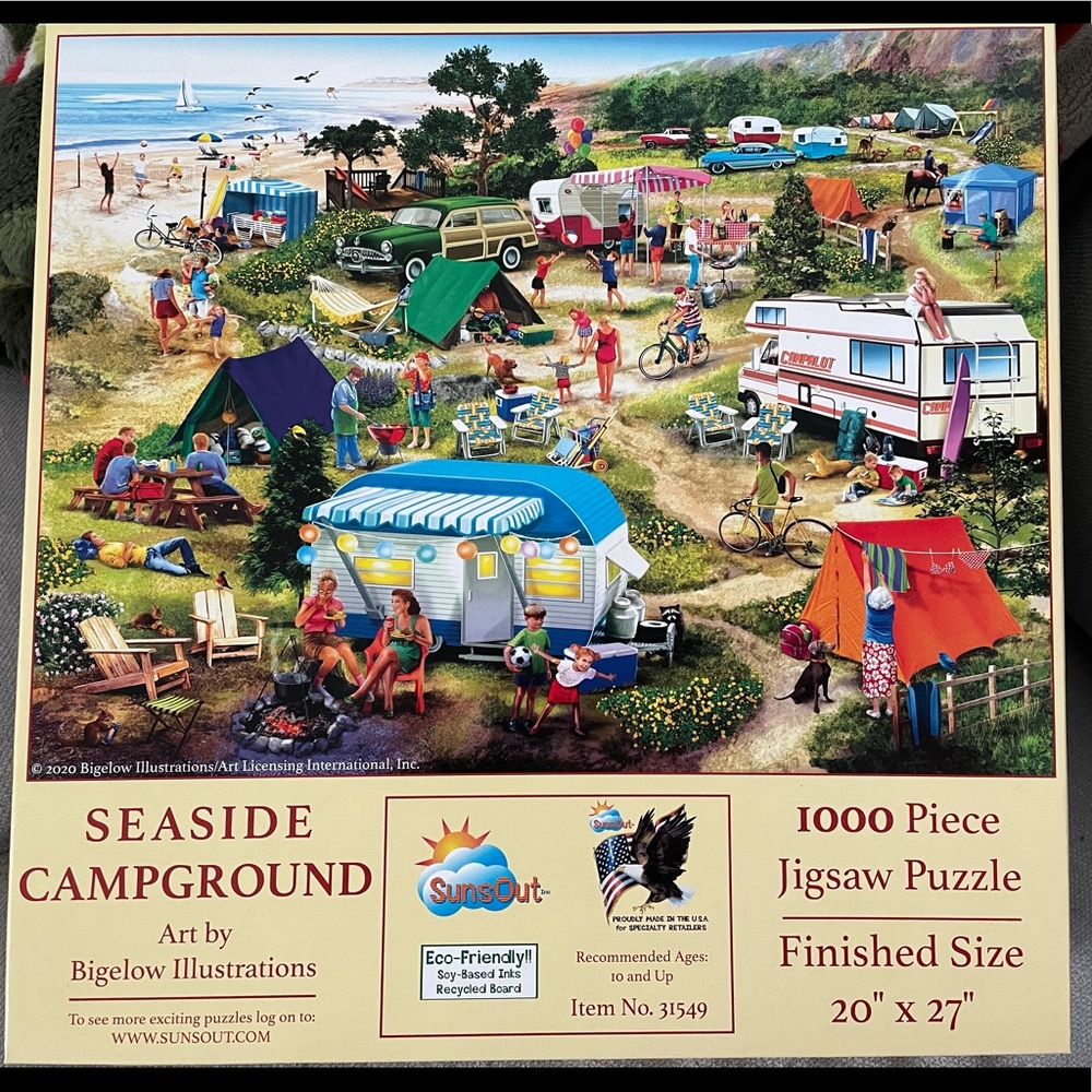 1000 Pc Jigsaw Puzzle “Seaside Campground” SunsOut